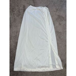 Women’s Vintage Lace & Nylon Maxi Skirt Slip S-M